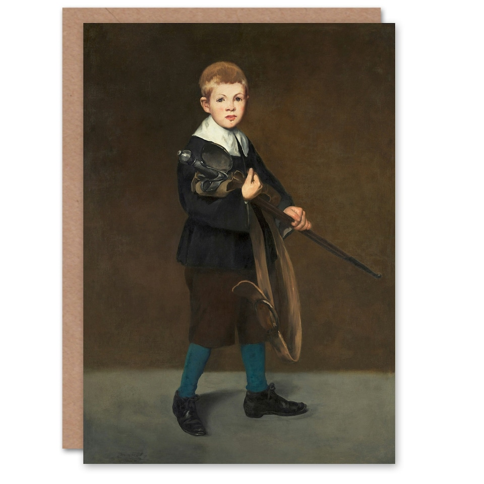 image 1 of Edouard Manet Art Card Boy with a Sword Portrait Painting