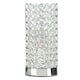 image 2 of ValueLights Ducy Dimmable Polished Silver Table Lamp and E14 Candle LED 5W Warm White 3000K Bulb Chrome