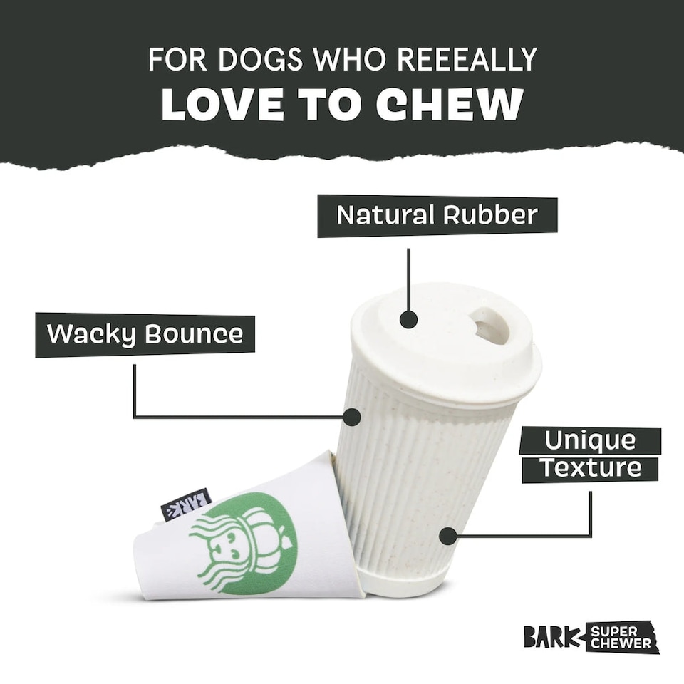 image 1 of BARK Pupkin Spice Yappucino Dog Toy
