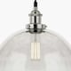 image 5 of Antique Silver Metal and Clear Glass Dome Pendant Clear | Black | W30xD30xH120cm