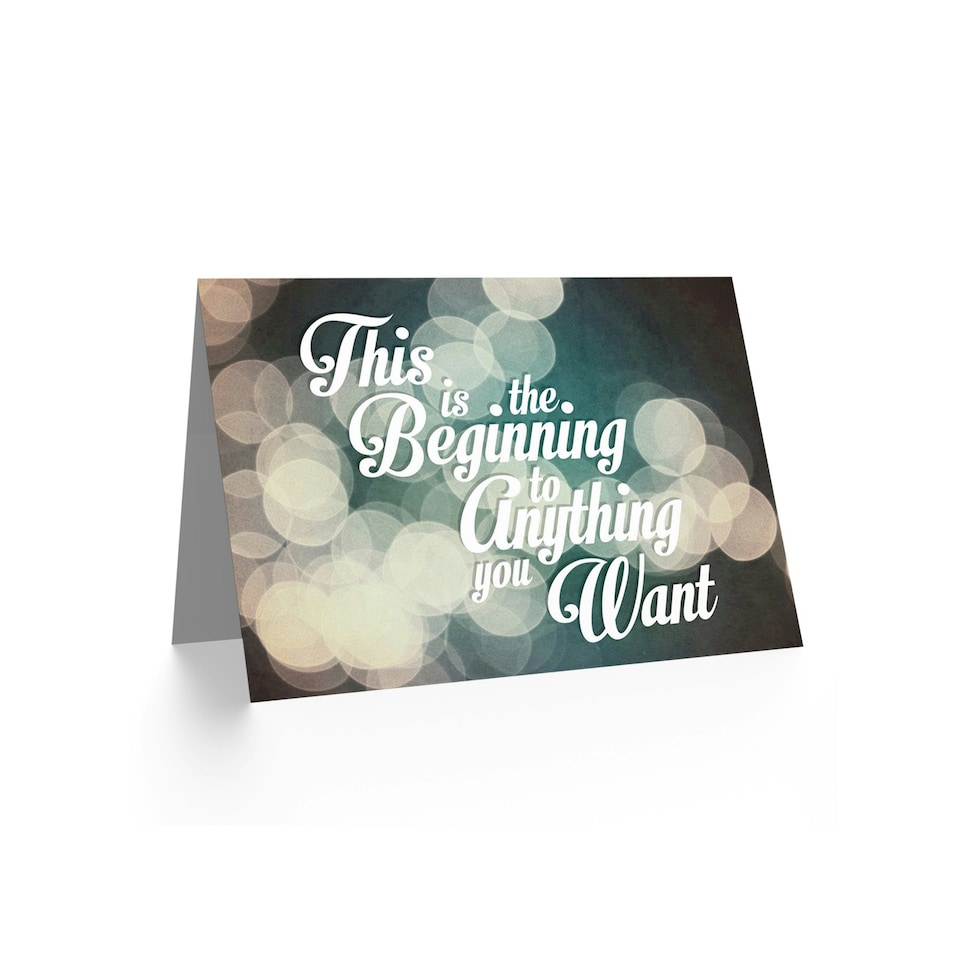 image 1 of This is the Beginning Anything Lights Congratulations Card