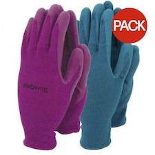 Town & Country Womens/Ladies Sure Grip Gardening Gloves (Pack of 2) - Pink/Blue - One Size