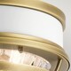 image 2 of Kichler Tollis Bowl Semi Flush Ceiling Light Natural Brass & White