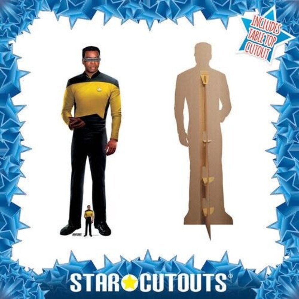 image 1 of Geordi La Forge Star Trek: The Next Generation LeVar Burton Lifesize Cardboard Cutout 172cm