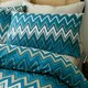image 2 of Portfolio Home Tyler Zig Zag Geometric Bedding Duvet Cover Set Blue | King