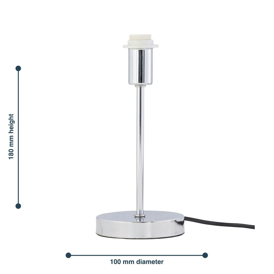 image 1 of First Choice Lighting Set of 2 Chrome Touch Operated Stick Table Lamp Bases Only Chrome