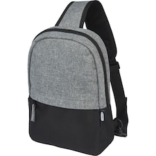 Unbranded Reclaim Two Tone Recycled 3.5L Sling Backpack - Solid Black/Heather Grey - One Size | Black