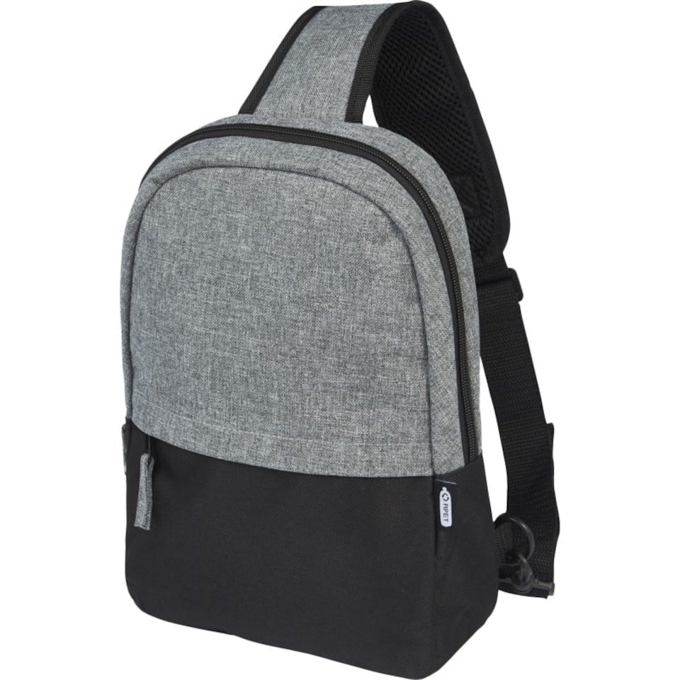 image 1 of Unbranded Reclaim Two Tone Recycled 3.5L Sling Backpack - Solid Black/Heather Grey - One Size | Black