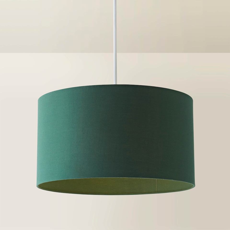image 1 of ValueLights Reni Large Green Fabric Pendant Shade | Green