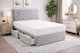 image 2 of 4FT6 Double Misty Silver Coniston Divan Bed Set with Headboard & Orthopedic Mattress 4 Drawers
