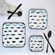 image 5 of Stripe Collection Enamel 3-Piece Rectangular Serving And Roasting Dish Set