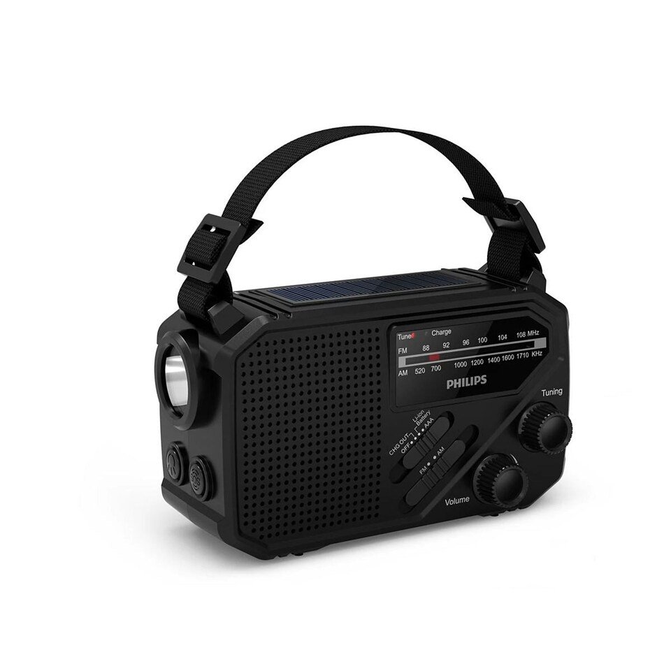 image 1 of Philips TAR1609-00 Black Portable Radio Torch SOS Alarm