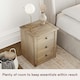 image 9 of Vida Designs Panama 3 Drawer Bedside Chest Cabinet Table Nightstand, Solid Pine Wood