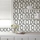image 4 of NuWallpaper NU1696 Uptown Trellis Peel & Stick Wallpaper, Black & White Multi