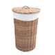 image 3 of Set of 2 Light Steamed Round Laundry Baskets with White Lining | White | White