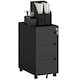 image 1 of Vinsetto Lockable Mobile Filing Cabinet w/ 3 Drawers 30 x 43.5 x 60 cm Black 