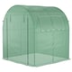 image 8 of Outsunny Walk in Polytunnel Greenhouse with Roll-up Window and Door, Green