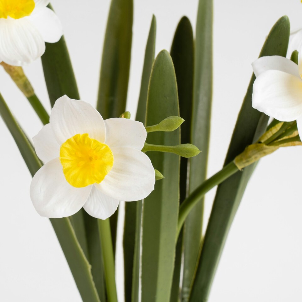 image 1 of 42Cm Daffodil Spray In Ceramic Pot Yellow | One Size