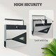 image 5 of HOMCOM Modern Wall Mounted Post Box, Weatherproof Letterbox with Lock Black