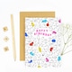 image 4 of Cat Lover Pet Hobbies Pattern Animal Birthday Greeting Card