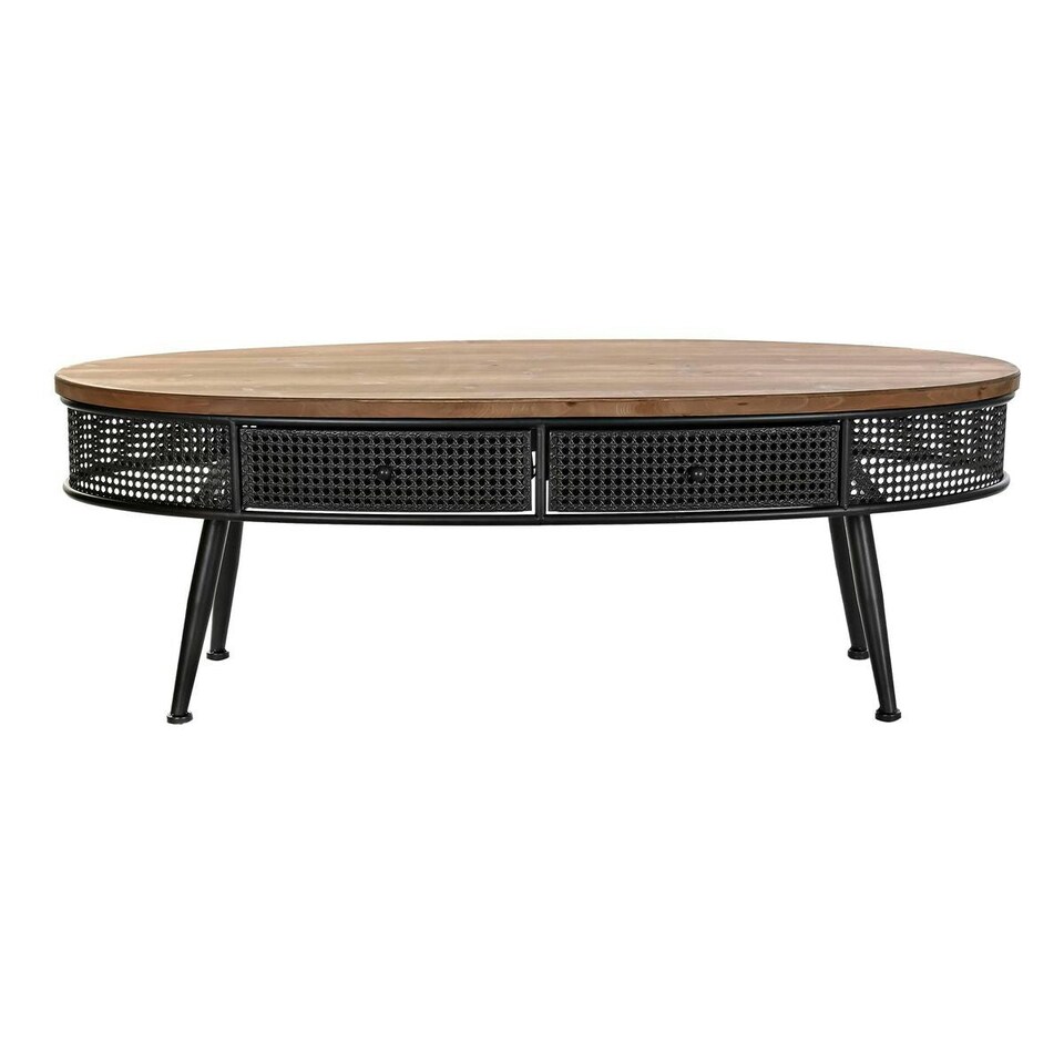 image 1 of Centre Table DKD Home Decor Brown Black Metal Fir 120 x 58 x 42 cm N/A
