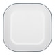 image 1 of Argon Tableware White Square Enamel Baking Tray - 24.5cm x 24.5cm - Green