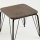 image 5 of Interiors by Premier Black Metal and Elm Wood Stool, Small Square Stool, Accent Wooden Stool for Home, Office