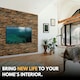 image 8 of NOVECRAFTO 3D Wall Panels – 6 PVC Sheets, Covers 2.76 sqm (29.76 sq ft), 96x48cm Each – Rustic Tan Brickwork Effect Cladding, Moisture Resistant