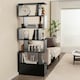 image 4 of COSTWAY 5-tier Bookcase S-Shaped Bookshelf Display Rack Black Black