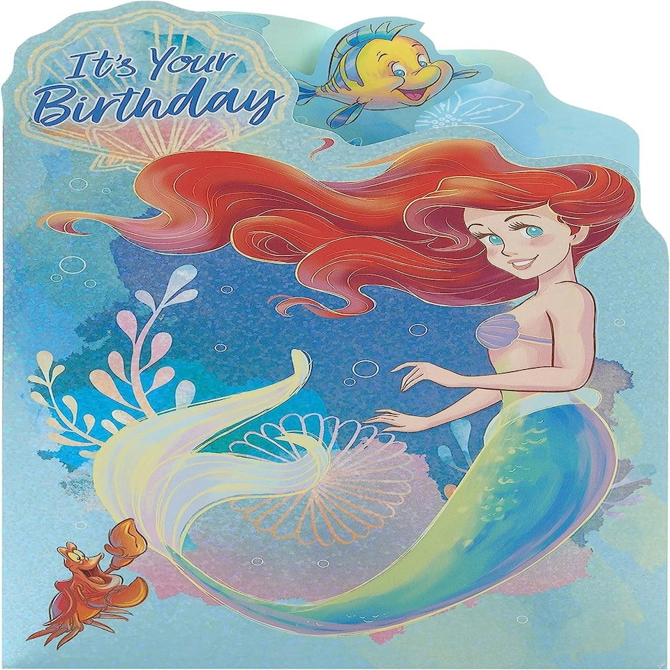 image 1 of Disney Sweet Ariel Design Pop Up Birthday Card