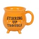 image 2 of Stirring Up Trouble Ceramic Orange Cauldron Mug