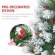 image 5 of HOMCOM 5ft Christmas Xmas Tree Pine Look and Metal Stand Snow Gift 184 Tips