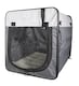 image 1 of Henry Wag Folding Fabric Travel Crate, Perfect For Home, Outdoor Use, Or Travel, Size X-Large | Grey | Grey | X-Large | 1