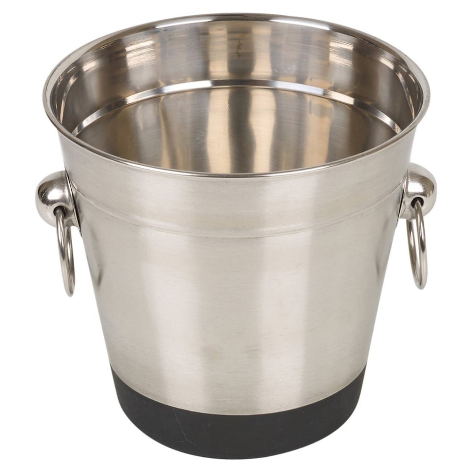 image 1 of Stainless Steel Ice Bucket And Tongs Set | White | 2