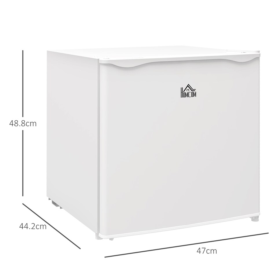image 1 of HOMCOM Tabletop Mini Freezer with 35 Litre Capacity, Small Freezer with Reversible Door, Adjustable Temperature and Removable Wire Shelf for Bedrooms, Home Office, White