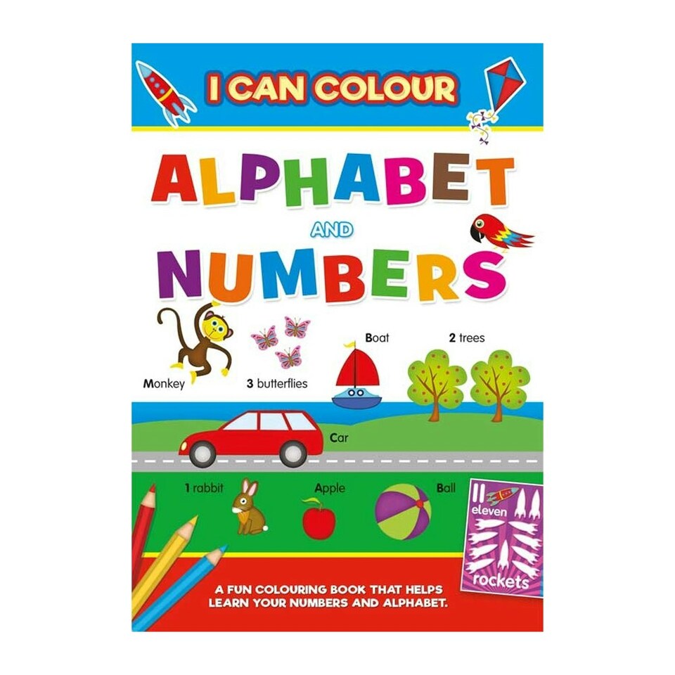 image 1 of Alligator I Can Colour Alphabet & Numbers Activity Book - Multicoloured - One Size