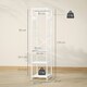 image 7 of HOMCOM Clothes Rail with Storage Shelf and Hooks, Clothes Rack, White