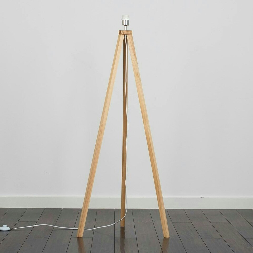 image 1 of ValueLights Modern Light Wood Tripod Design Floor Lamp Base