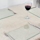image 5 of Harbour Housewares Clear Glass Tableware - 12pc Placemats & Square Coasters Set - 30 x 20cm Clear
