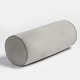 image 1 of OHS Matte Velvet Short Bolster Body Support Cushion, 46x20cm - Grey/Charcoal Grey