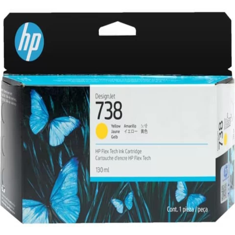 HP No 738 Yellow Standard Capacity Ink Cartridge 130ml - 498N7A N/A