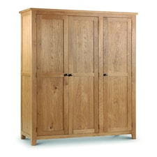 Stylish White Oak Wardrobe - 3 Doors (Flat Pack Only*)
