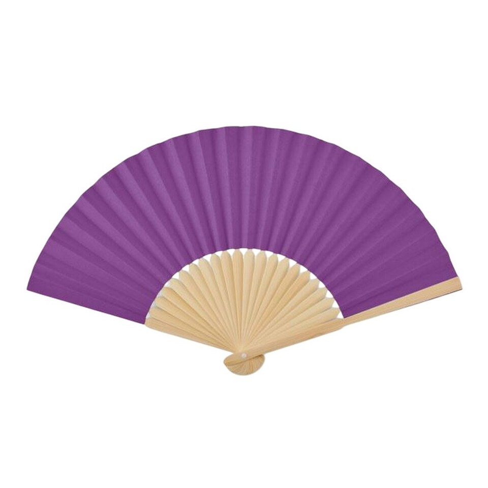 image 1 of MidOcean Fanny Bamboo Handheld Fan - Violet - One Size