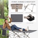 image 4 of Outsunny Single Portable Outdoor Military Sleeping Bed Camping Cot Grey