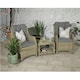image 1 of 2 Seater Garden Furniture Set - 3 Piece - Deluxe Rattan Comfort Companion Set Side Table & 2 Comfort Chairs including Cushions