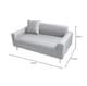 image 7 of Compact 2-Seater Scandi Loveseat with Wooden Legs - Light Grey | Grey | Light Grey | Two Seater | 1