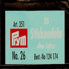 Prym Cross Stitch Tapestry Needles Size 26 for Embroidery - per pack of 25