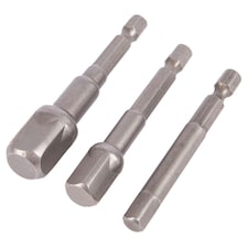 Blackspur 3pc Chrome Vanadium Impact Drill Socket Adapter Set