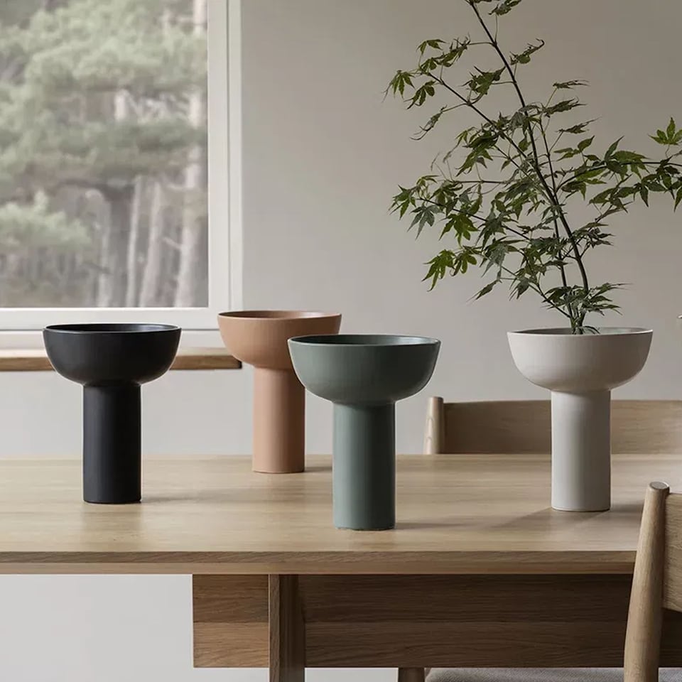 image 1 of Blomus Miyabi Ceramic Vase L - Black