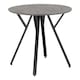 image 1 of Athens Round Dining Table - L100 x W100 x H76.5 cm - Concrete Effect/Black Grey